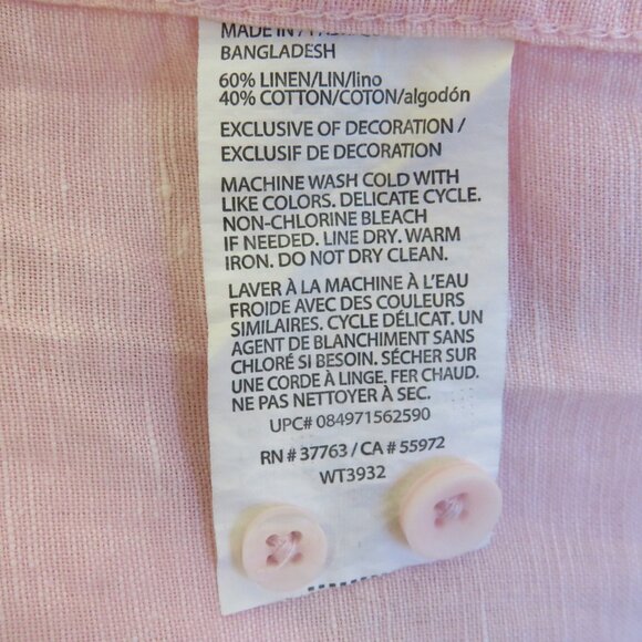 Cafe Luna* Men's Short Sleeve‎ Button Down Straight Hem Linen Shirt~ Size 2XL - Picture 4 of 11